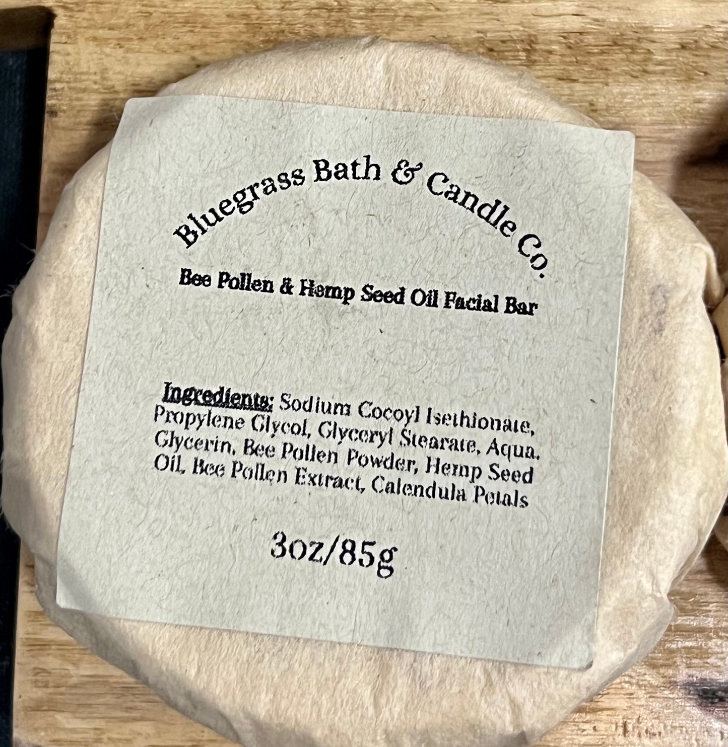 Bee Pollen & Hemp Seed Oil Facial Bar